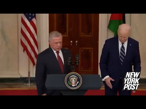 Biden looks lost as he wanders behind podium, stares at floor as Jordan’s King Abdullah II speaks [Video]