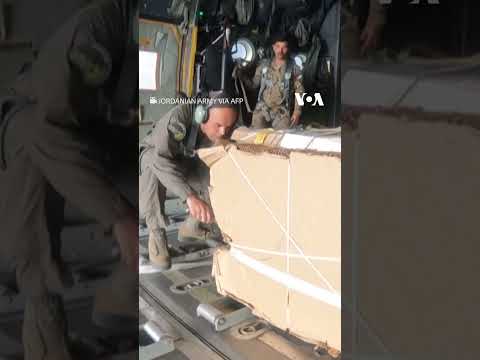 Jordan Drops Aid Into Gaza With Help of French Army Plane | VOA News [Video]