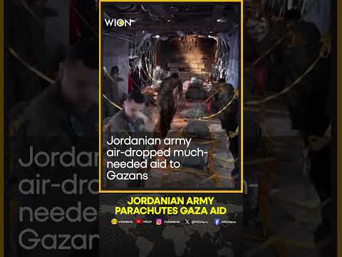 Jordanian army parachutes Gaza aid as hunger grips Palestinians | WION Shorts [Video]