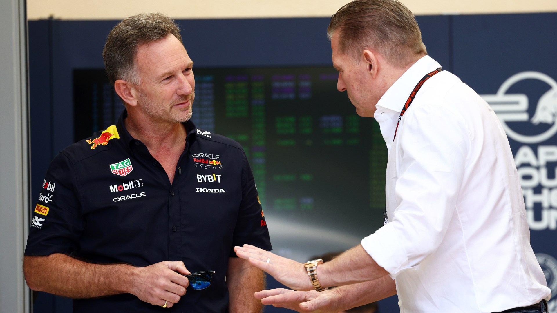 Max Verstappens dad SNUBS Christian Horner from his 52nd birthday party after F1 bosss sexts to Joss close friend [Video]