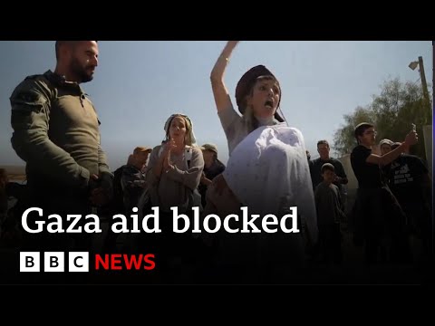 Israeli protesters block food convoys for starving civilians in Gaza | BBC News [Video]