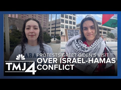 Protests during President Biden’s visit, protestors calling to free Palestine [Video]