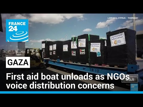 First aid boat unloads in Gaza as NGOs voice distribution concerns • FRANCE 24 English [Video]