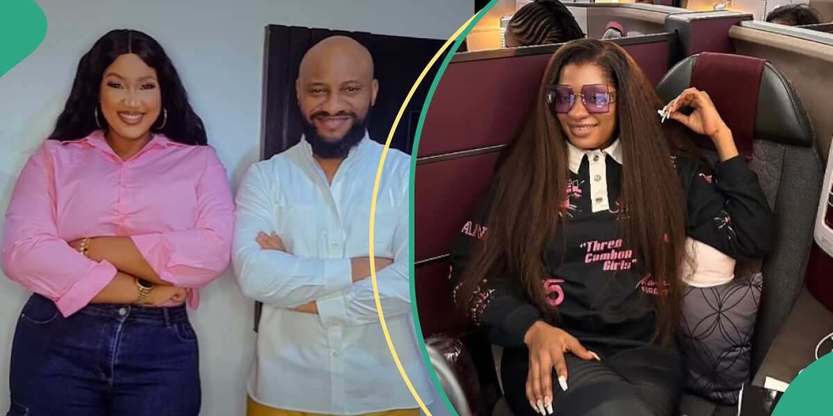 Yul Edochie and Judy Share Video of Themselves at Asaba Airport 24hrs After May Edochie Got to Dubai