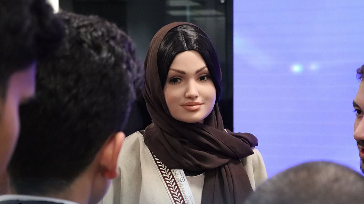 Saudi Arabia unveils female humanoid robot that has been programed not to talk about sex or politics because it is illegal under Sharia law – weeks after nation’s male robot groped a woman [Video]