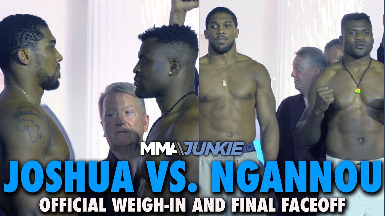 Francis Ngannou Weighs In 20 Pounds Heavier Than Anthony Joshua Bef… [Video]
