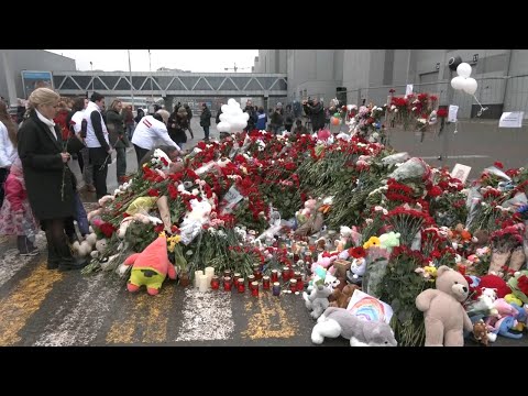 Russia shooting: People continue to lay flowers at Crocus City Hall near Moscow [Video]