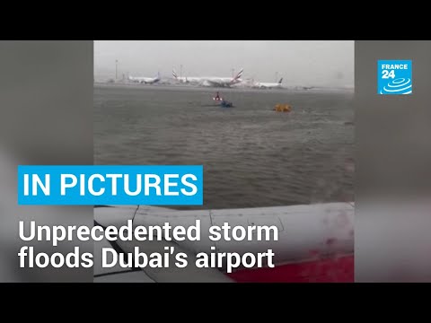 In pictures: Unprecedented storm floods Dubai’s airport • FRANCE 24 English [Video]