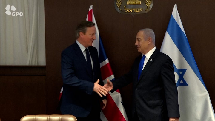 Watch: David Cameron meets Netanyahu in Jerusalem for talks | News [Video]