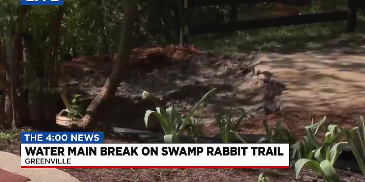 Water Main Break on Swamp Rabbit Trail [Video]
