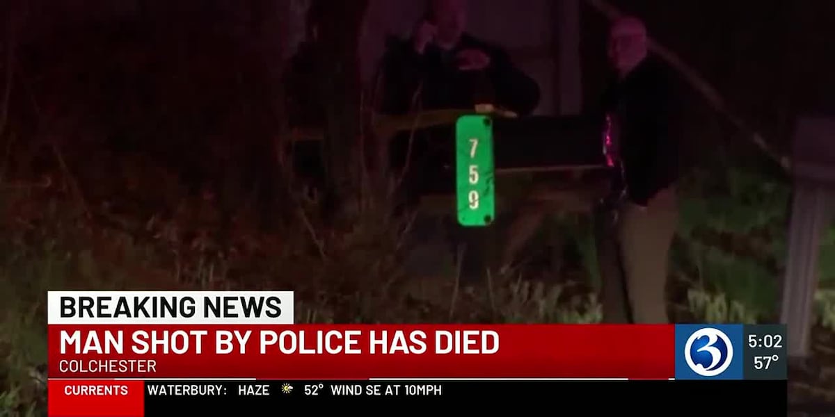 Man shot by police has died in Colchester [Video]