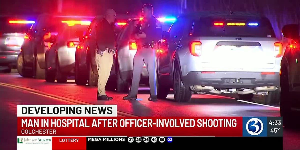 Man in hospital after officer-involved shooting in Colchester [Video]