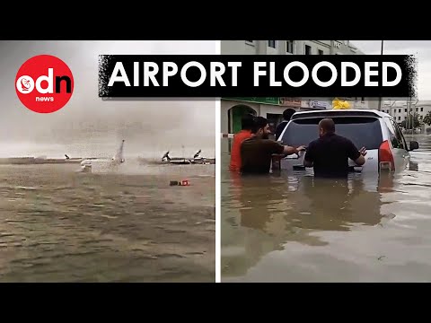 Dubai Flooding: Airport UNDERWATER After Huge Storms Hit Middle East [Video]