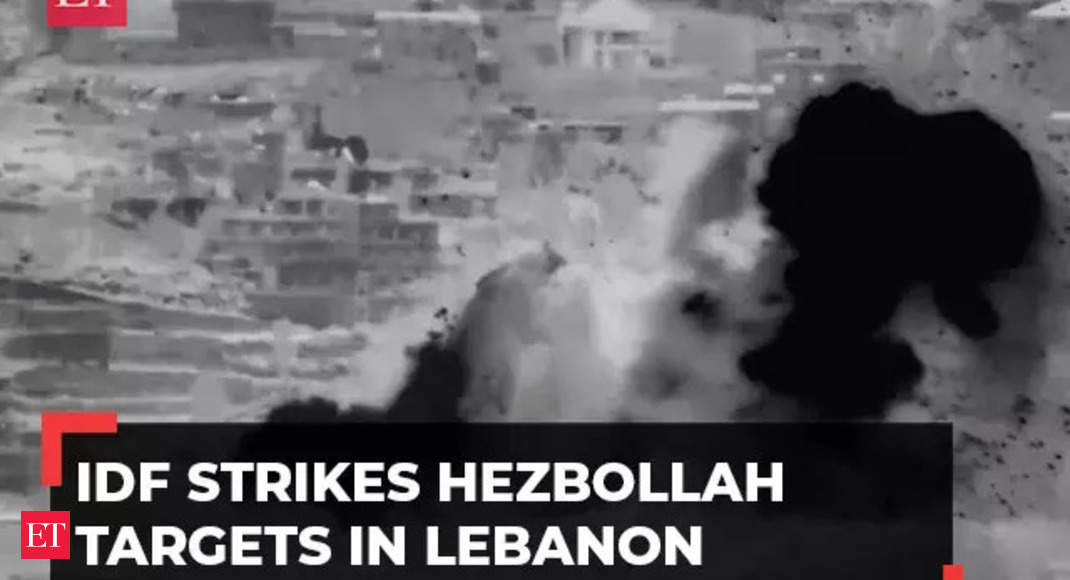 IDF: Israeli army releases video showing strikes against Hezbollah targets in Lebanon – The Economic Times Video