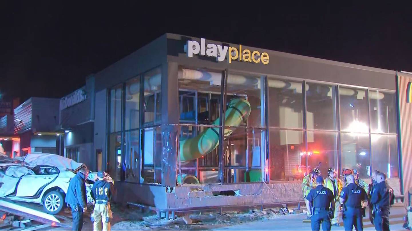 Driver hurt when car goes airborne, crashes into West Mifflin McDonalds  WPXI [Video]