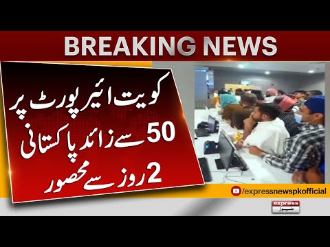 More than 50 Pakistani passengers stranded at Kuwait airport | Breaking News | Express News [Video]