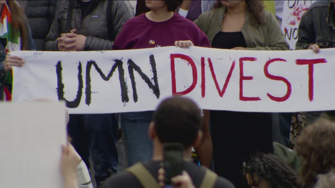 Hundreds protest at University of Minnesota calling for school, US to divest from Israel [Video]
