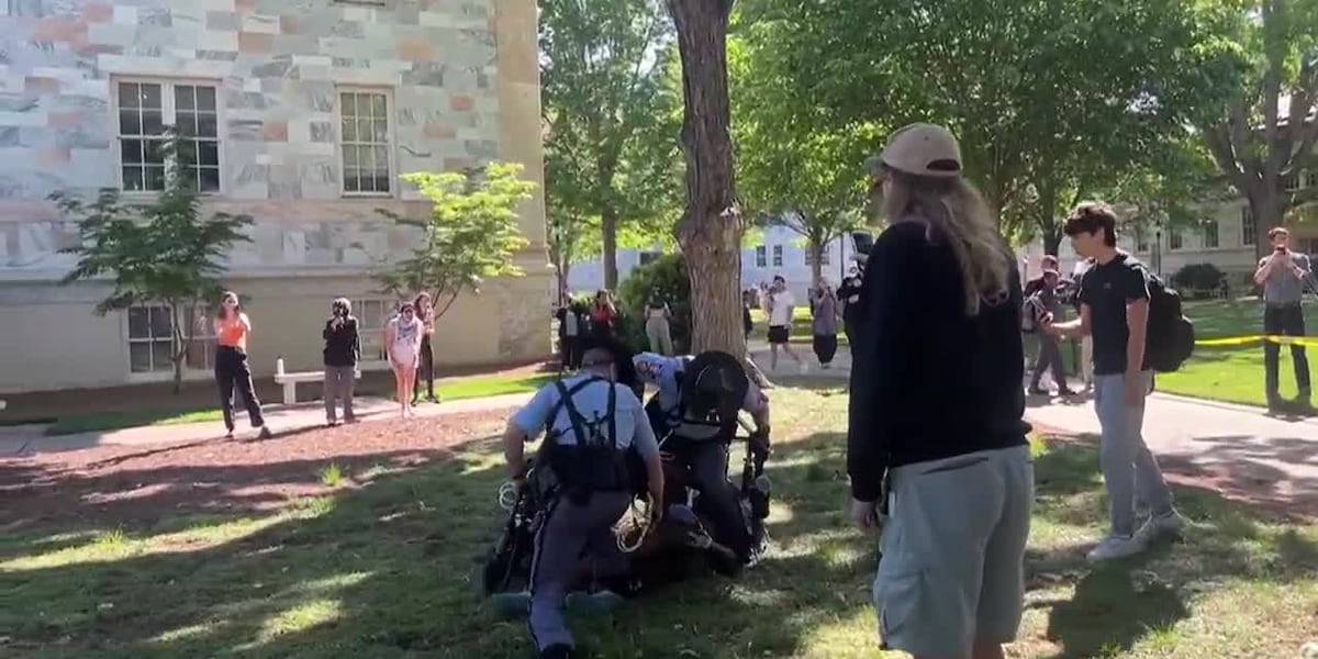 Video shows man being hit with taser at Emory University protests [Video]