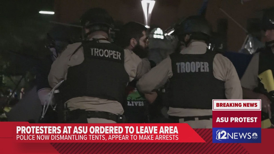 Police break up Israel-Hamas protest at ASU, make arrests [Video]