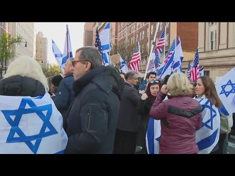 Pro-Israeli protests at Columbia University [Video]