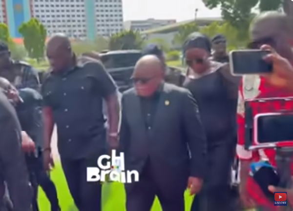 Watch arrival of Bawumia, Akufo-Addo at funeral of Oman FM’s Wofa KK [Video]