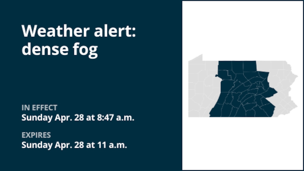 Update: Expect dense fog in part of Pennsylvania until Sunday midday [Video]
