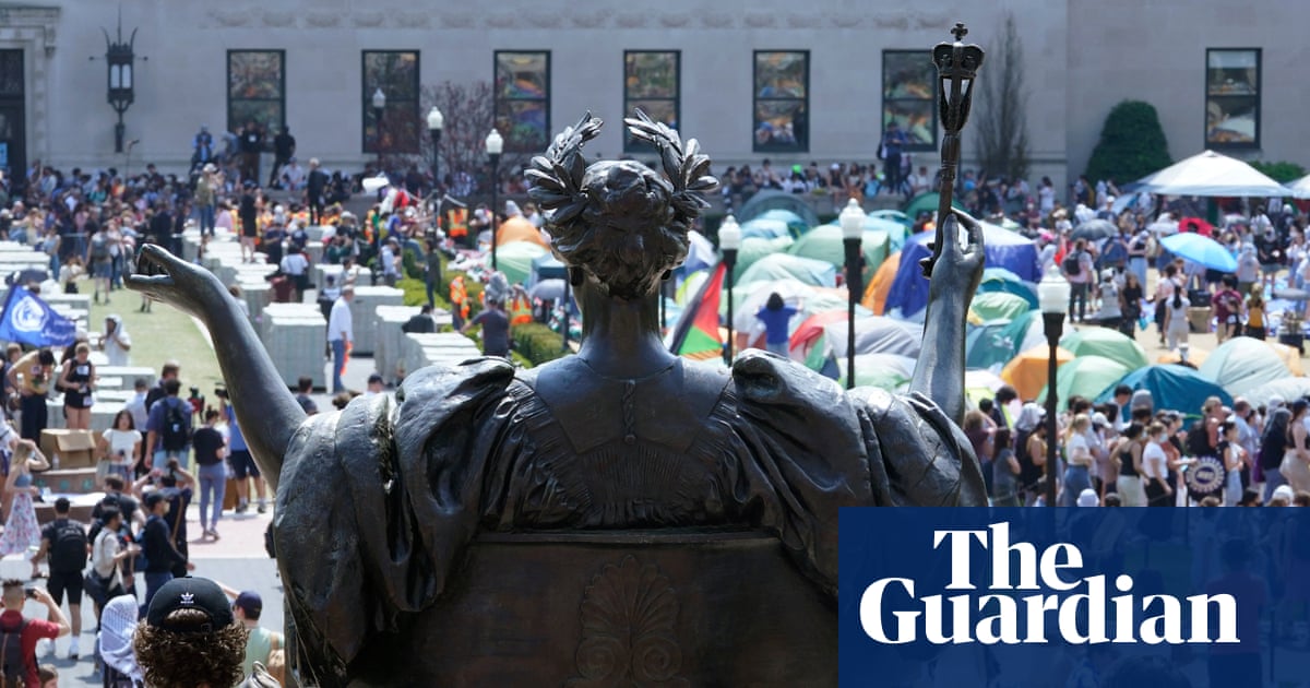 Student Gaza protests: Columbia students defy ultimatum to end anti-war encampment  video | World news