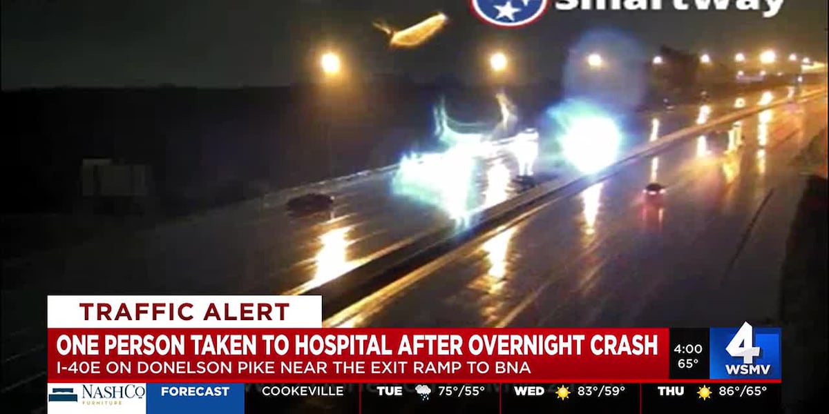 Crash closes I-40 East near BNA [Video]