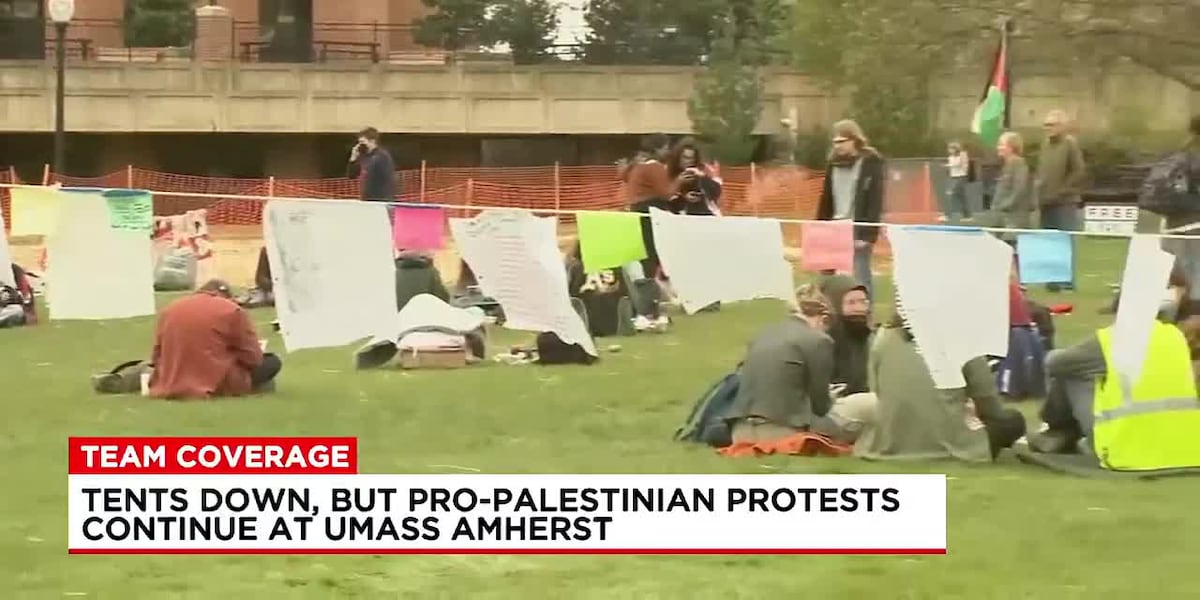 Encampment by Pro-Palestinian protestors at UMass Amherst dismantled [Video]