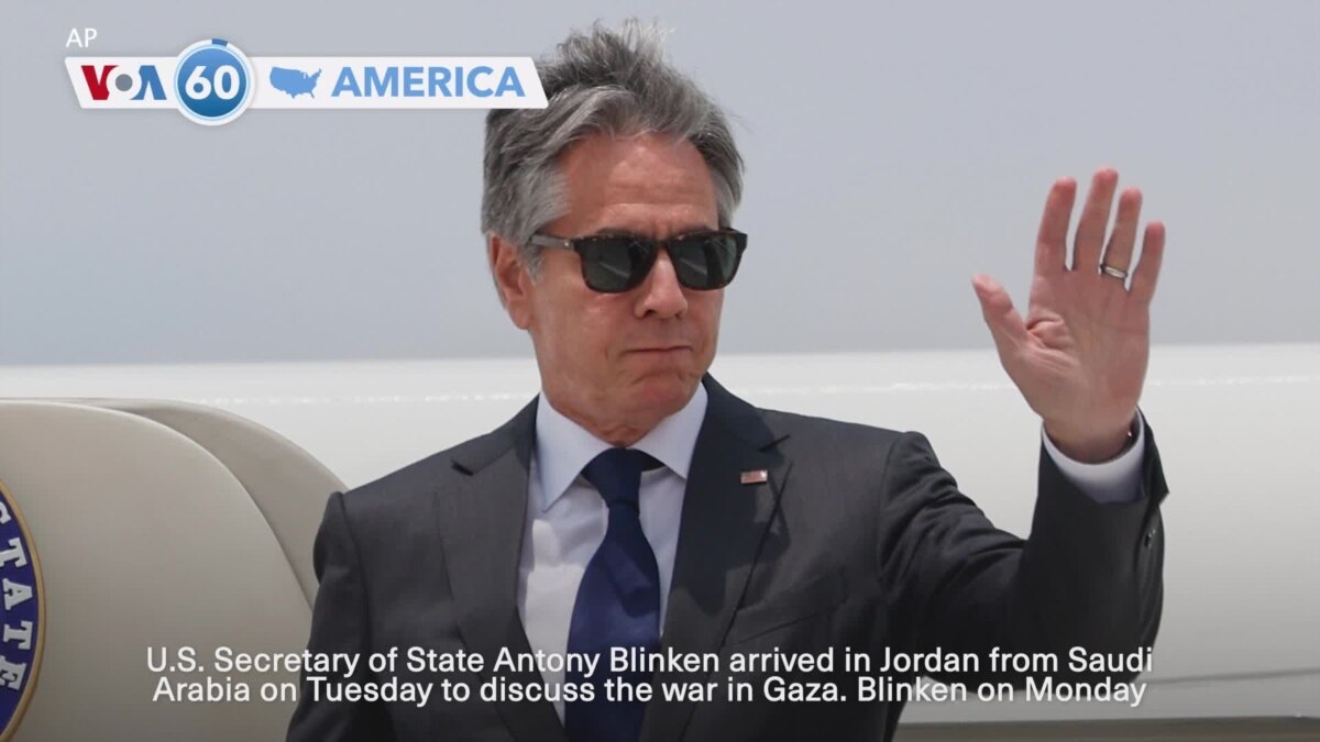 VOA60 America – U.S. Secretary of State Blinken in Jordan amid push for Israel-Hamas cease-fire [Video]