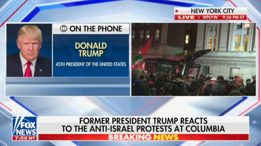 Trump Calls Fox News During Columbia Protest and Slams Chuck Schumer [Video]