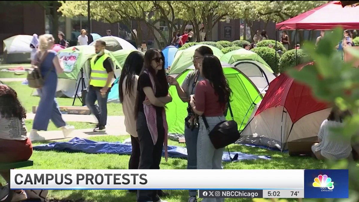 DePaul University students set up encampment as pro-Palestinian protests continue at campuses nationwide  NBC Chicago [Video]
