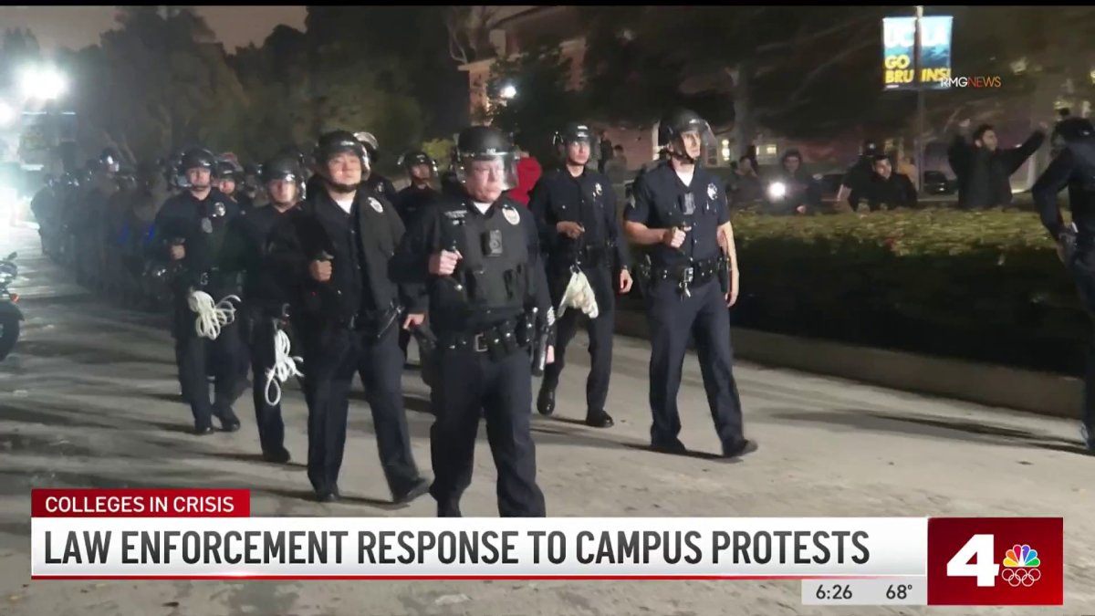 UCLA, USC differs in police response to protests  NBC Los Angeles [Video]