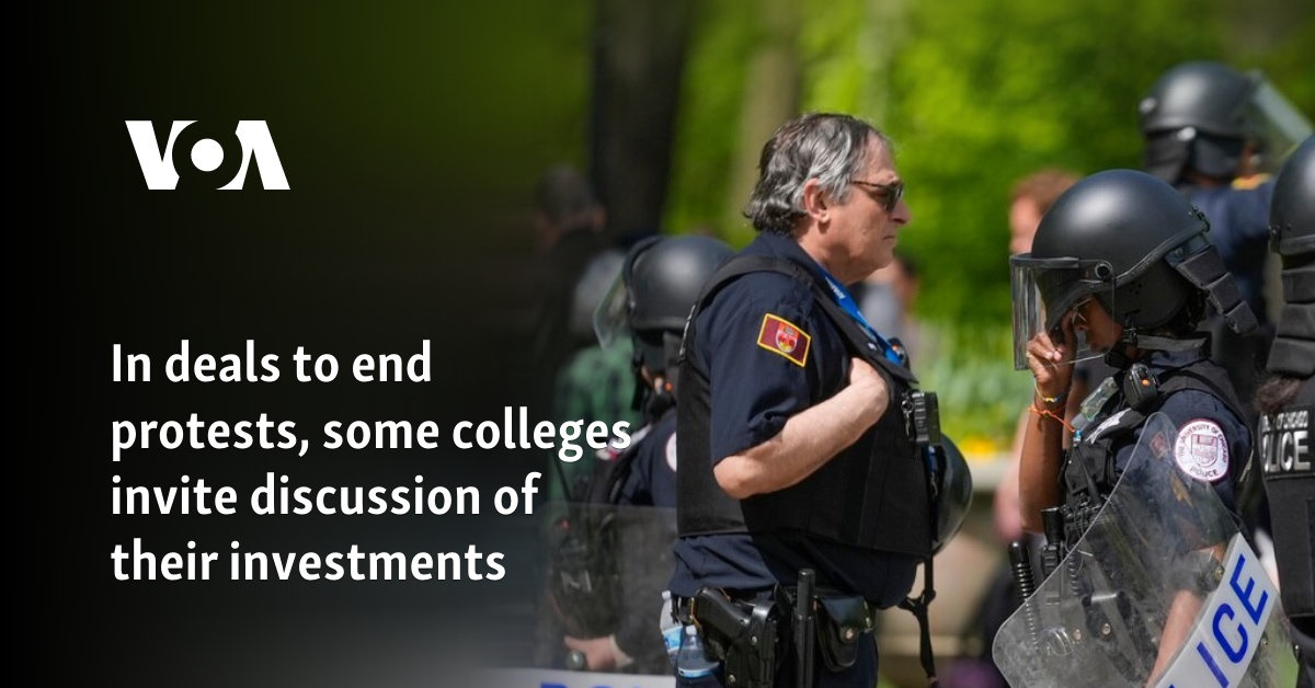 In deals to end protests, some colleges invite discussion of their investments [Video]
