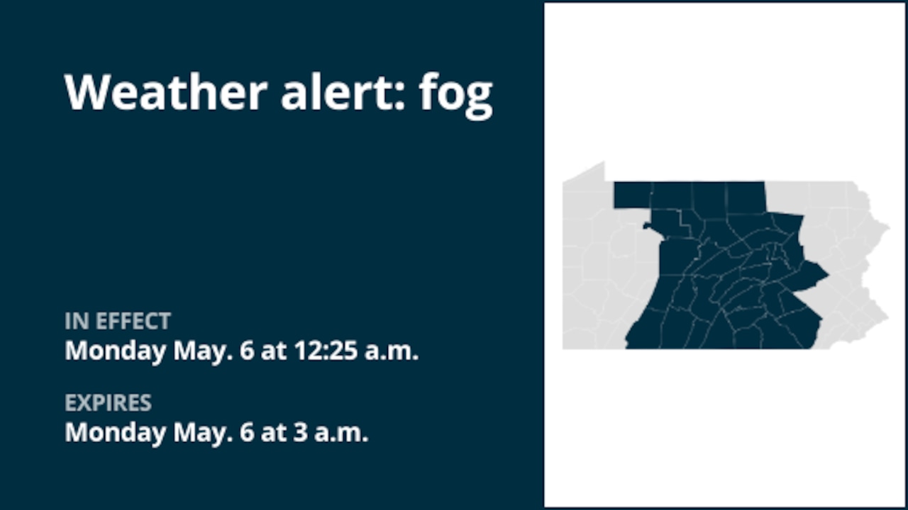 Update: Prepare for fog in part of Pennsylvania until 3 a.m. Monday [Video]