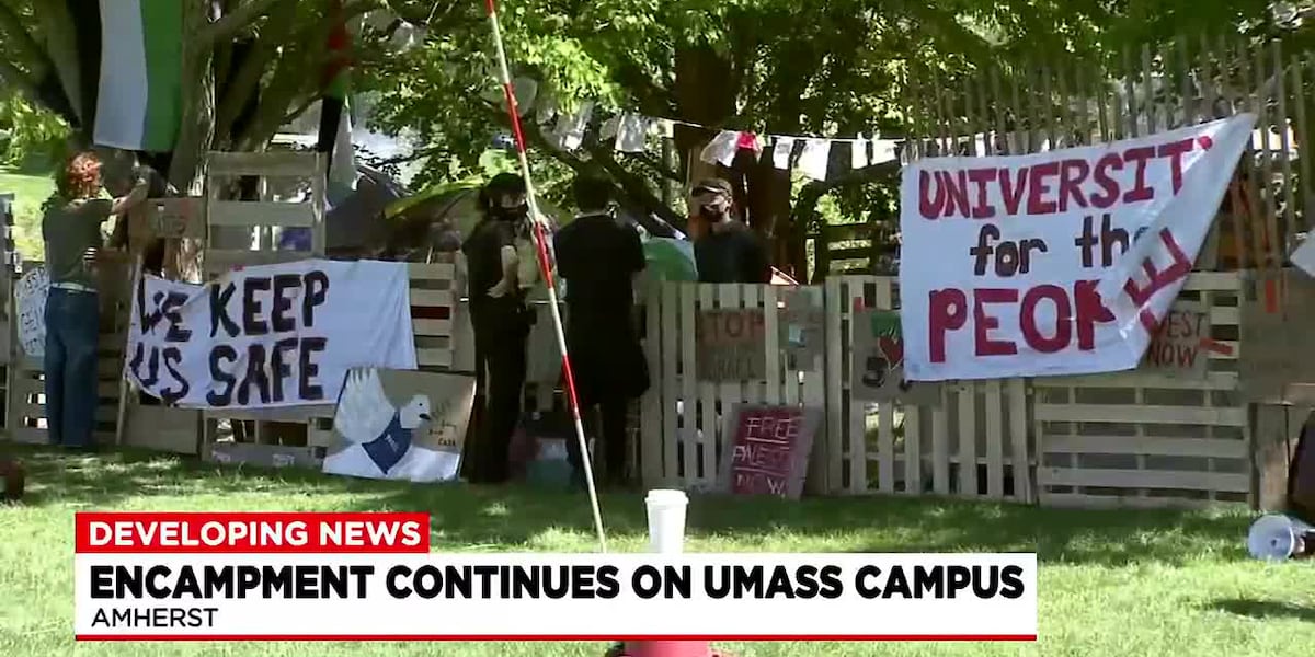 Pro-Palestinian encampment returns to UMass Amherst campus [Video]
