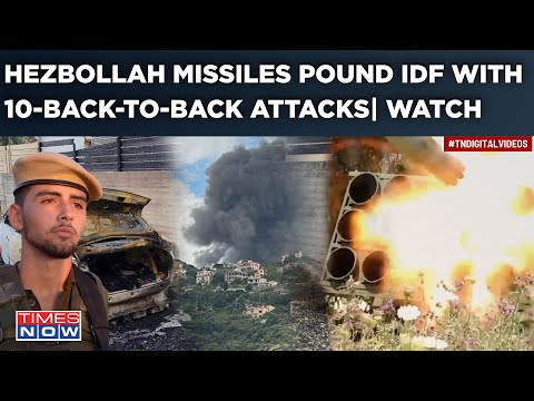 Hezbollah’s 10 Back-To-Back Missile Attacks Hit IDF Bases|  Israel Strike 28 Sites In Lebanon| Watch [Video]