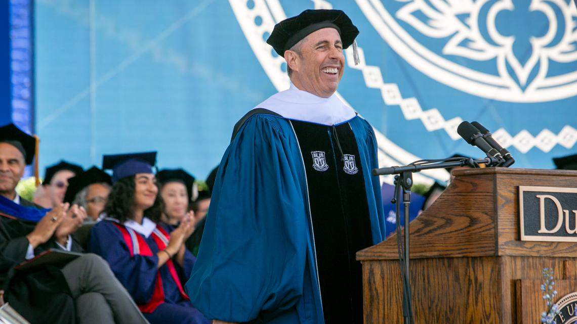 Duke students walk out of Jerry Seinfeld