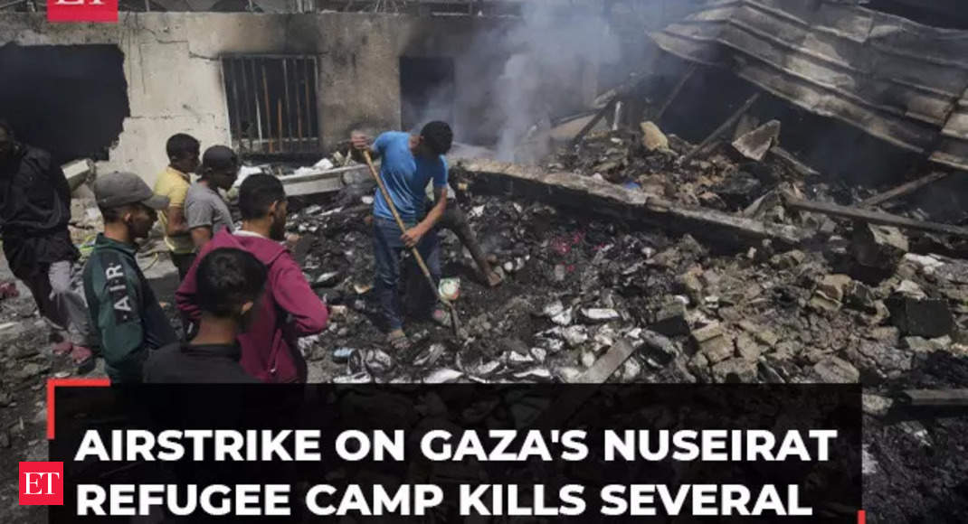 Gaza War: Airstrike on Nuseirat refugee camp kills at least 12 people – The Economic Times Video