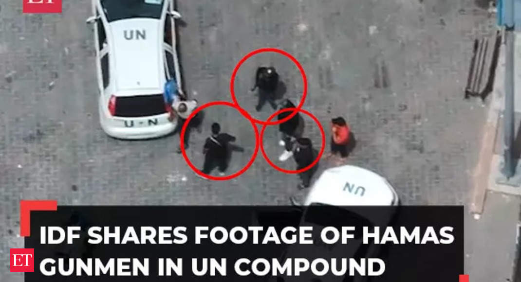 IDF: Gaza War Day 222: IDF drone footage shows Hamas gunmen inside UNRWA logistics centre in Rafah – The Economic Times Video