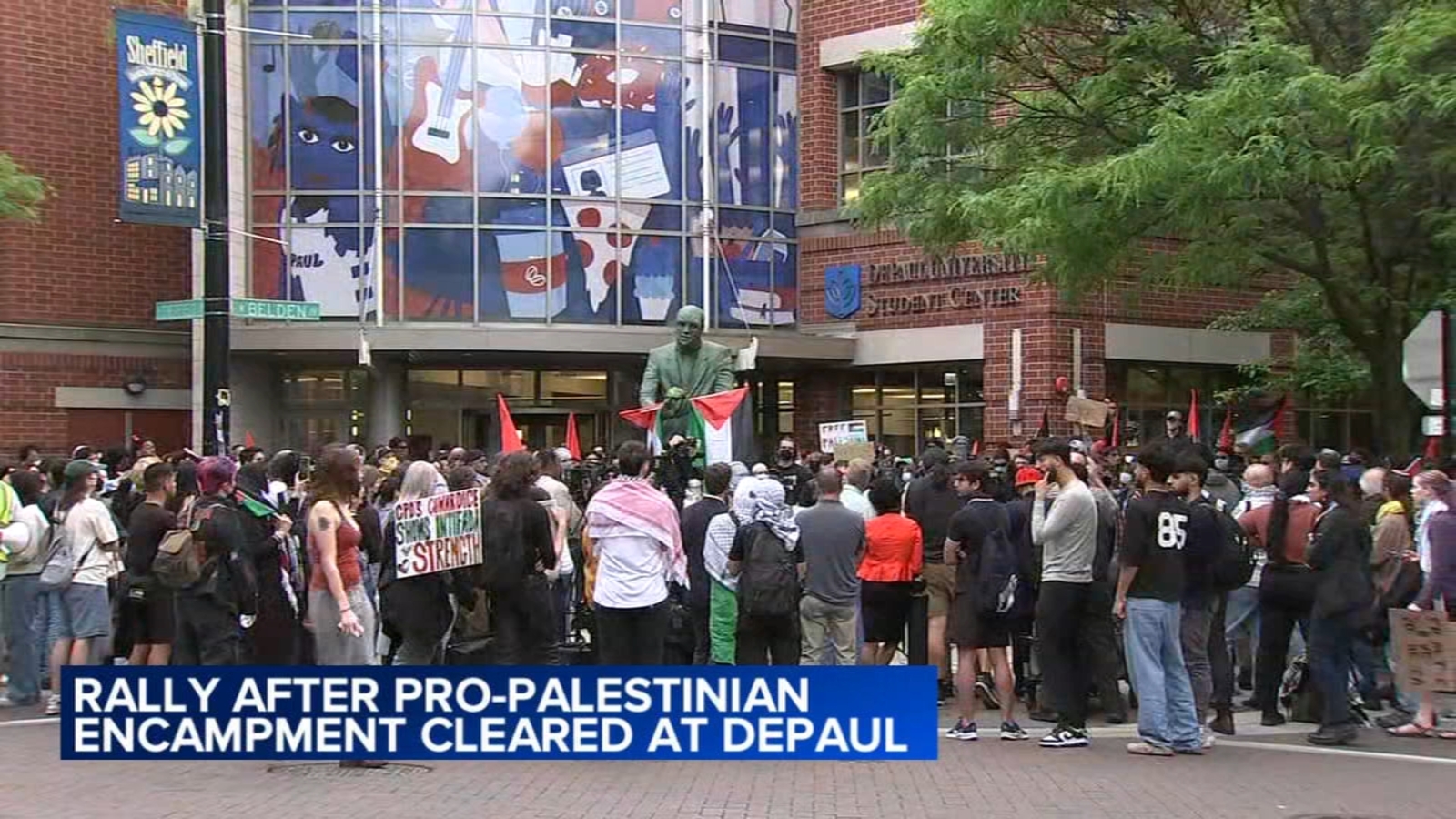 Chicago police clear out DePaul University pro-Palestinian protest encampment on Lincoln Park campus; 2 arrested [Video]