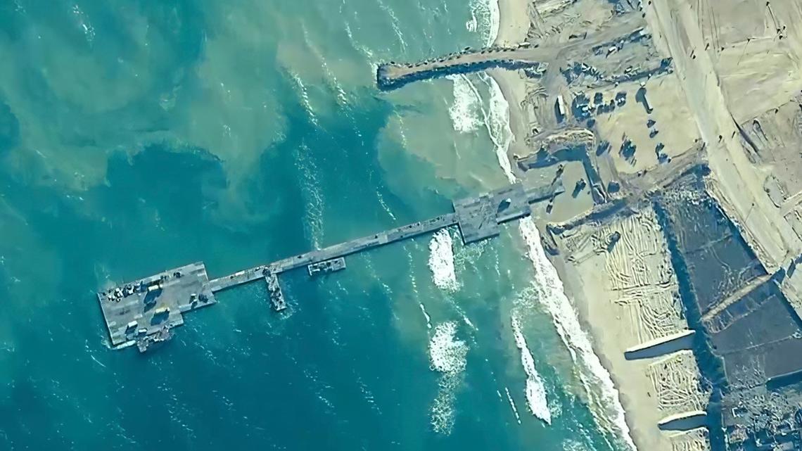 Aid begins flowing to Gaza from US-built floating pier [Video]