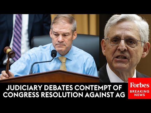 BREAKING NEWS: Jim Jordan Leads Judiciary Hearing To Pass Contempt Of Congress Resolution Against AG [Video]