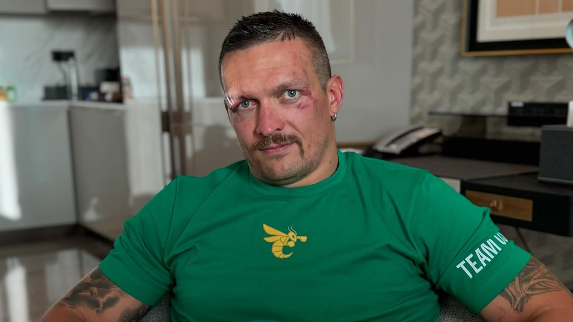 Oleksandr Usyk shows off gruesome injuries in first Instagram post after Tyson Fury win and welcomes new ‘family’ member [Video]