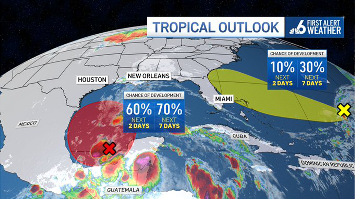 New tropical wave moves toward Floridas east coast.  NBC 6 South Florida [Video]