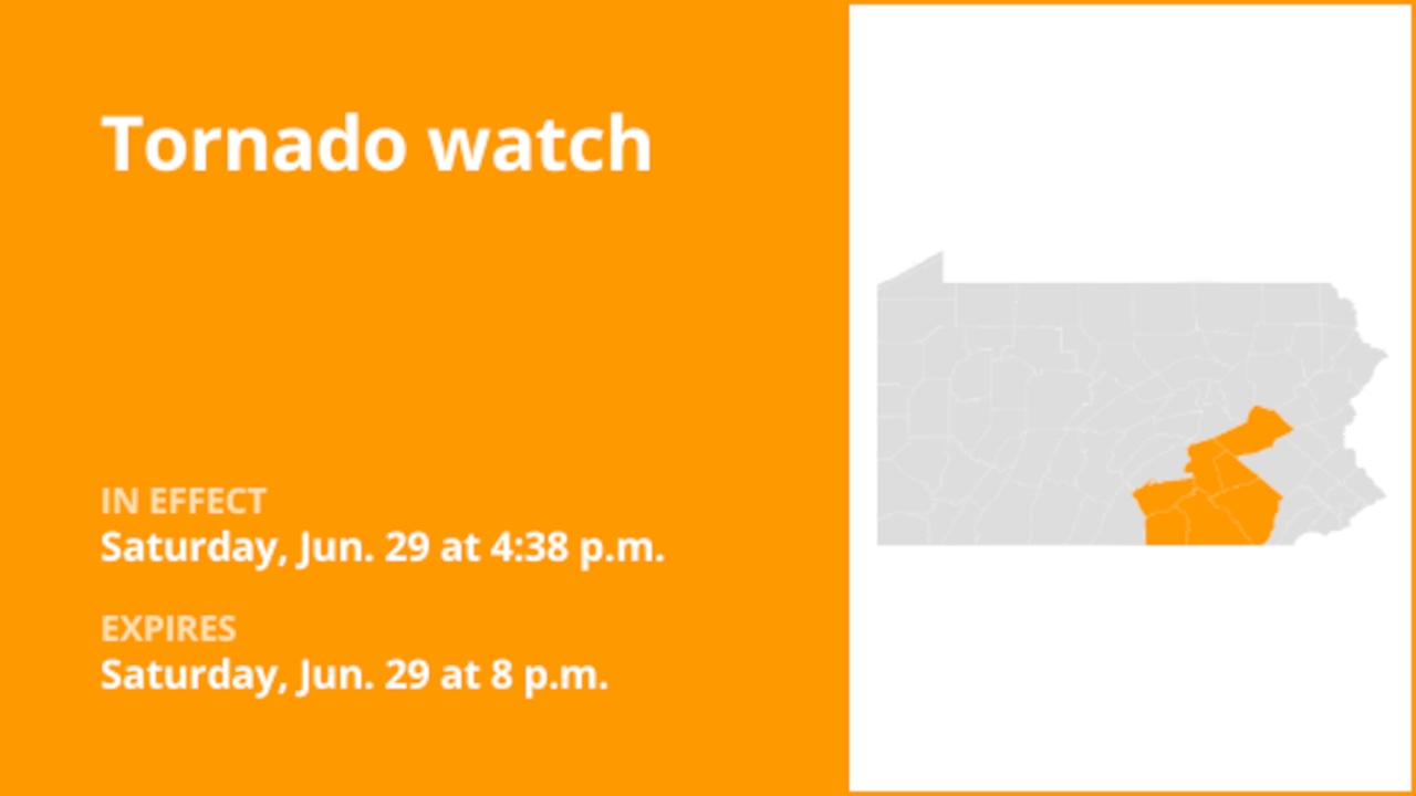 Tornado watch issued for Pa.; heres how its different from a warning [Video]