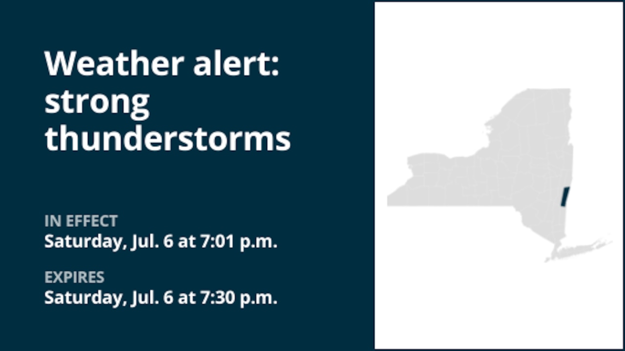 NY weather: Weather alert for strong thunderstorms in Columbia County Saturday evening [Video]