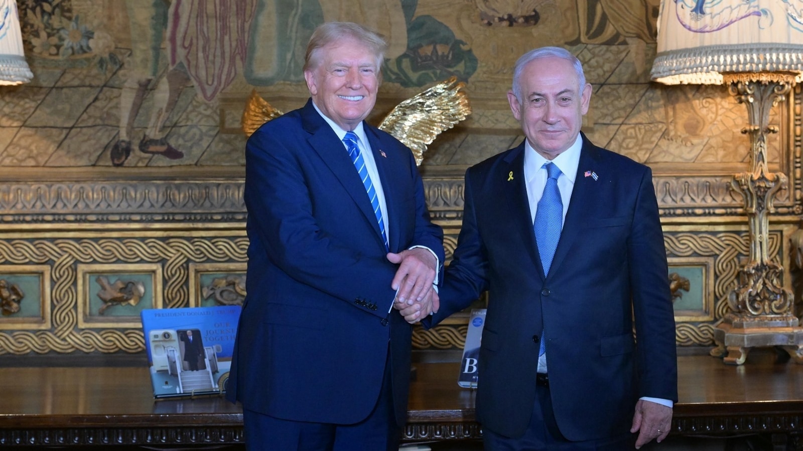 Trump meets with Netanyahu for 1st time post-presidency amid Israel-Hamas war [Video]