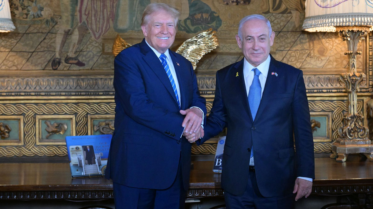A beaming Trump welcomes Netanyahu to Mar-a-Lago  NBC4 Washington [Video]